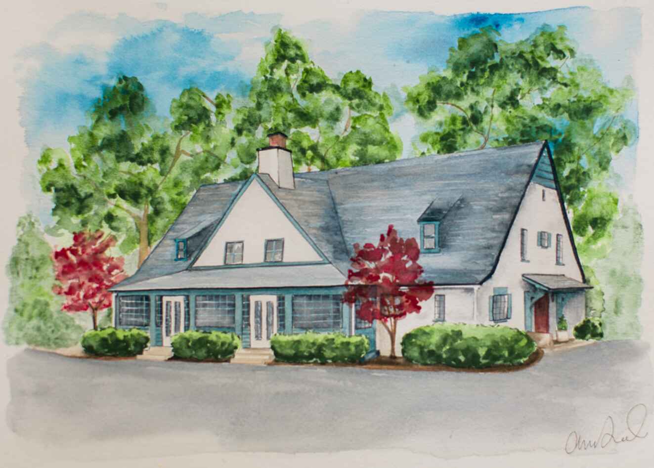 rendering of the Woman's Club of Bethesda club house